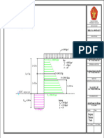 Diagram Tekanan Tanah: Skala Jarak 1: 75 CM Skala Tekanan 1cm: 500 KG/M Skala Gaya 1cm 1cm: 1500 KG/M