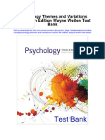 Psychology Themes and Variations Version 9th Edition Wayne Weiten Test Bank