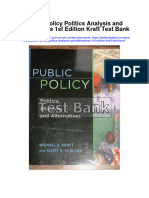 Public Policy Politics Analysis and Alternatives 1st Edition Kraft Test Bank