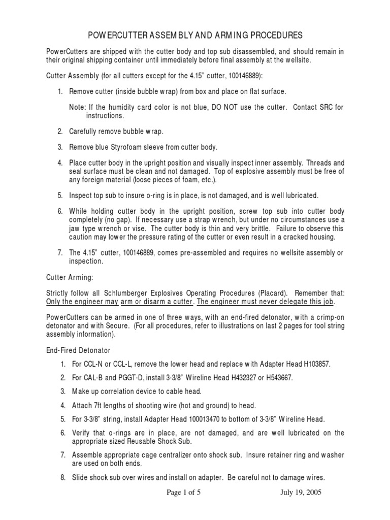 PowerCutter Assembly and Arming Guide | PDF | Manufactured Goods ...