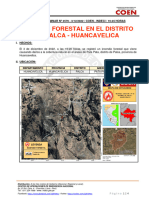 Reporte Preliminar #2579 3dic2022 Incendio Forestal en El Distrito de Palca Huancavelica
