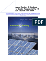 Business and Society A Strategic Approach To Social Responsibility 4th Edition Thorne Test Bank