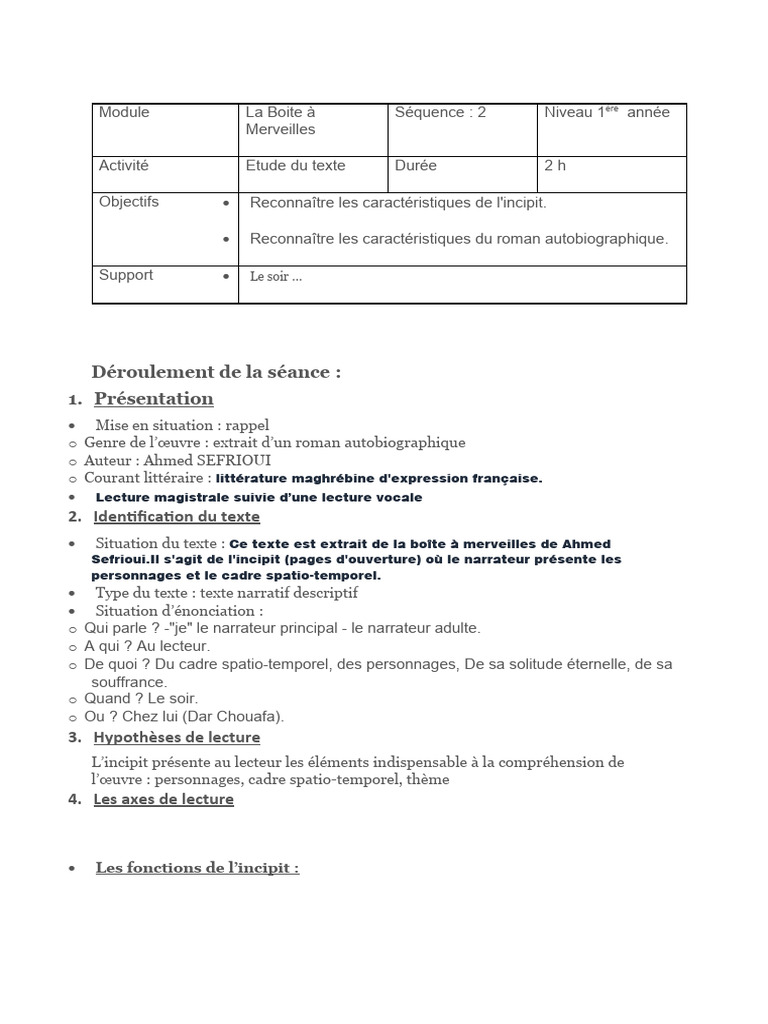 Incipit de La Moite À Merveilles | PDF