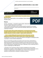 O Conteúdo Do Regime Jurídico-Administrativo e Seu Valormetodológico