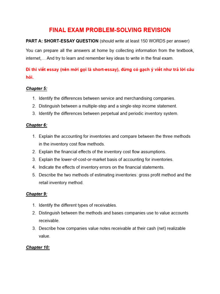 Final Exam Accounting Problem-Solving Guide | PDF | Debits And Credits ...