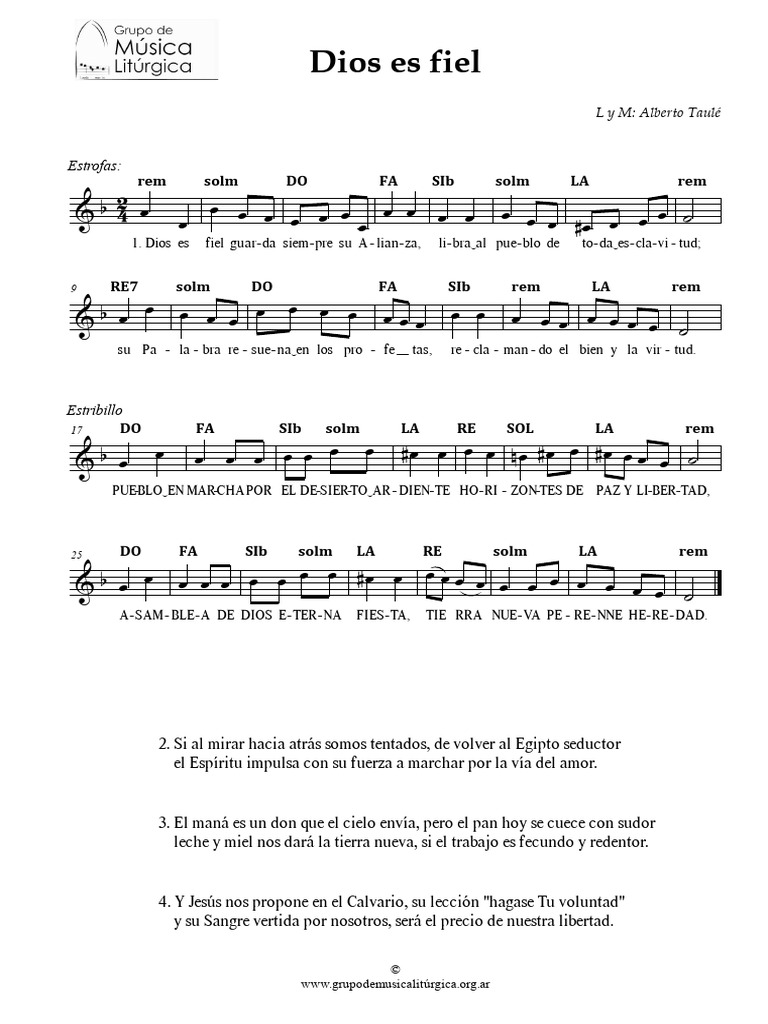 Dios es fiel - SIMPLE | PDF