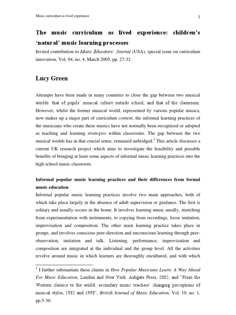 Bridging Music Learning in Schools | PDF | Music Education | Drum Kit