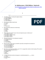 Test Bank for Adolescence 13th Edition Santrock