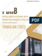 Produk Domestik Regional Bruto Provinsi Aceh Menurut Pengeluaran Triwulan 1 2023