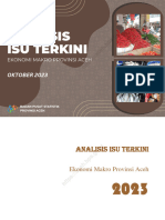 Analisis Isu Terkini Ekonomi Makro Dan Sosial Provinsi Aceh Edisi Oktober 2023