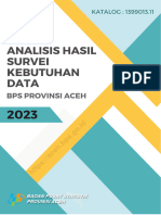 Analisis Hasil Survei Kebutuhan Data BPS Provinsi Aceh 2023