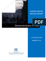 UNAMI Special Report On Demonstrations in Iraq 22 October 2019