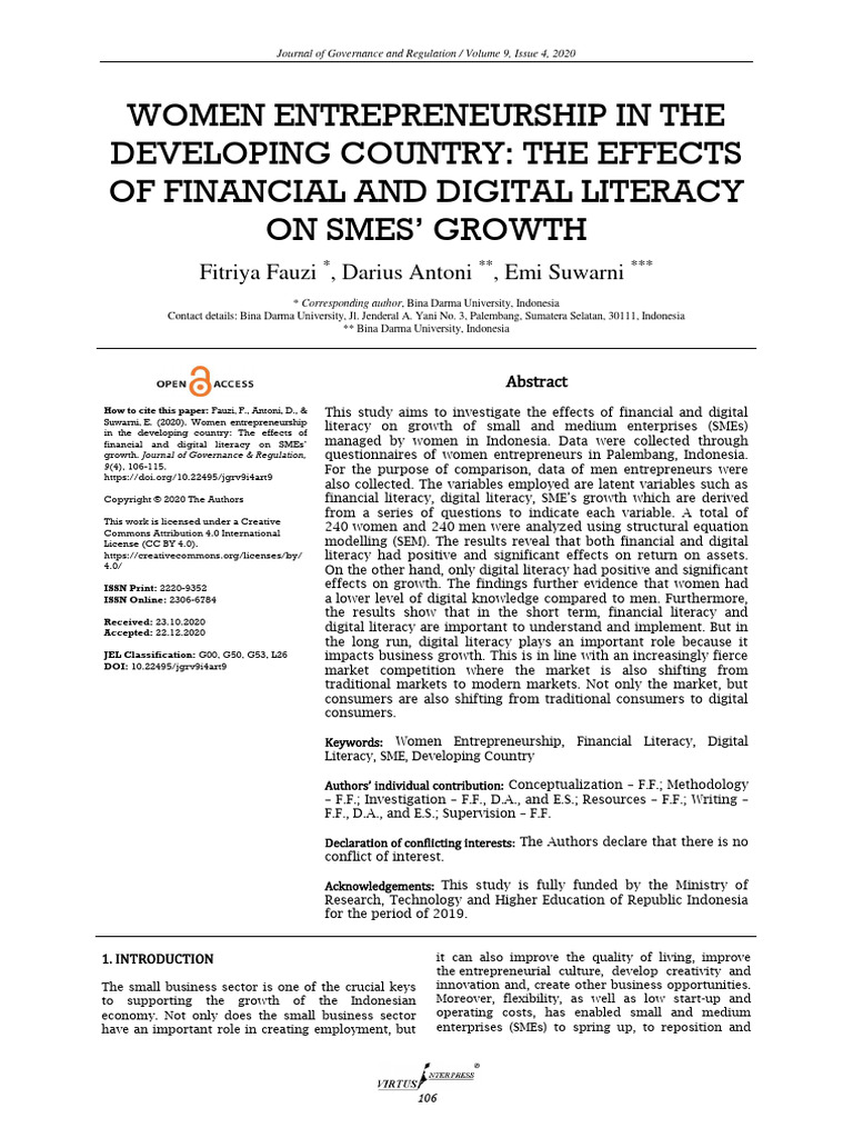 Women Entrepreneurship in The | PDF