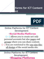 LESSON 7.1 INTRO To Online Platforms For ICT Content Development