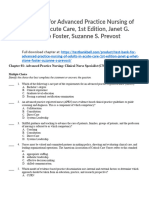 Test Bank For Advanced Practice Nursing of Adults in Acute Care 1st Edition Janet G Whetstone Foster Suzanne S Prevost