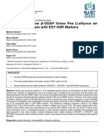 SSR - Lathyrus Reducing the Β-ODAP Content and Improving Potential Agronomic Traits in Grass Pea Lathyrus Sativus 2.1