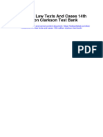 Business Law Texts and Cases 14th Edition Clarkson Test Bank
