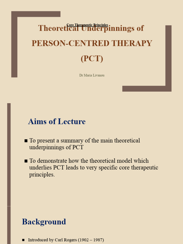 Theoretical Underpinnings of PCT (PP Slides) | PDF