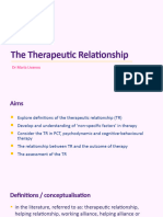 The Therapeutic Relationship (PP Slides)