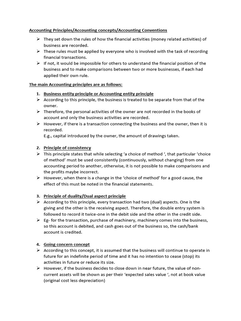 Key Accounting Principles Explained | PDF | Finance & Money Management