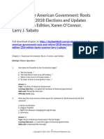 Test Bank For American Government Roots and Reform 2018 Elections and Updates Edition 13th Edition Karen Oconnor Larry J Sabato