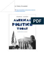 Test Bank for American Politics Today Essentials Fourth Edition