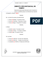 6 Clase 2 EL COMPLEMENTO CIRCUNSTANCIAL DE TIEMPO