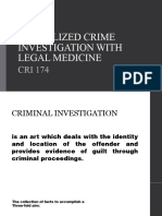 Specialized Crime Investigation With Legal Medicine