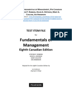 Test Bank For Fundamentals of Management 9th Canadian Edition Stephen P Robbins David A Decenzo Mary A Coulter Ian Anderson