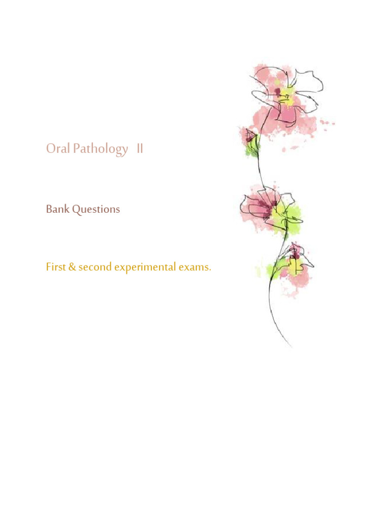 Oral Pathology Ii Bq Pdf Epithelium Adenoma