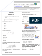 Avaliação DIAGNÓSTICA de Matemática