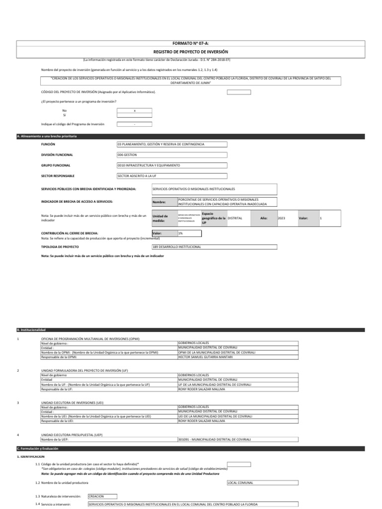 Formato 7A | PDF