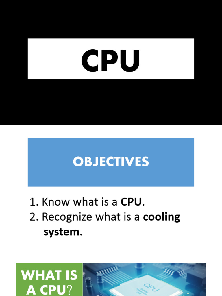 CPU and Cooling Systems, and Memory Presentation | PDF