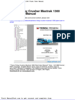 Terex Finlay Crusher Maxtrak 1300 Plant User Manual
