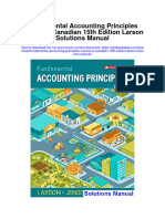 Fundamental Accounting Principles Volume 2 Canadian 15th Edition Larson Solutions Manual