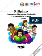 Filipino: Ikaapat Na Markahan-Modyul 2: Pagpapakilala Sa Mga Tauhan