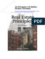 Real Estate Principles 11th Edition Jacobus Test Bank