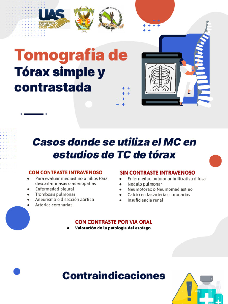 TC de Tórax Simple y Contrastada | PDF