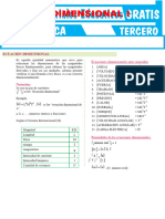 Ecuación Dimensional para Tercer Grado de Secundaria