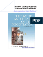 Mind and Heart of the Negotiator 5th Edition Thompson Solutions Manual