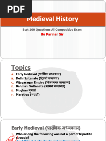 Medieval - History One Shot PARMAR SSC