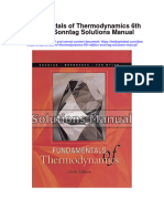 Fundamentals of Thermodynamics 6th Edition Sonntag Solutions Manual