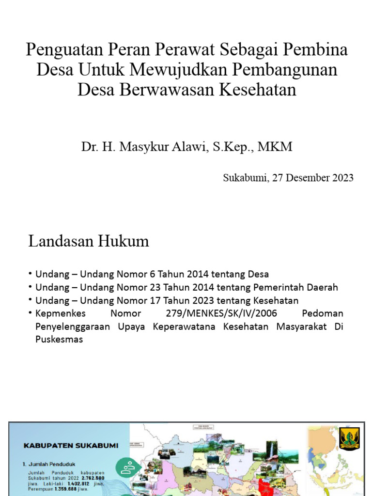 Penguatan Peran Perawat Sebagai Pembina Desa Untuk Mewujudkan ...