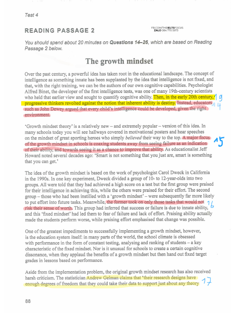 The Growth Mindset Exercises | PDF
