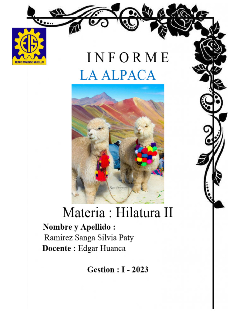 Características de la Fibra de Alpaca | PDF | Lana