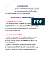 Health Insurance Regulations by IRDA