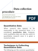 Planning Data Collection Procedure