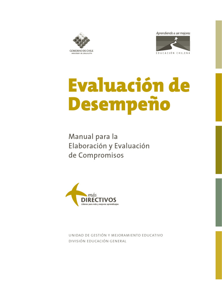 Manual Evaluacion Desempeno Chile | PDF | Evaluación | Maestros