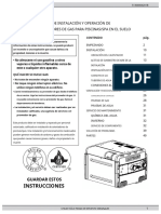 In Ground Pool Spa Gas Heaters Installation Operations Manual - En.es