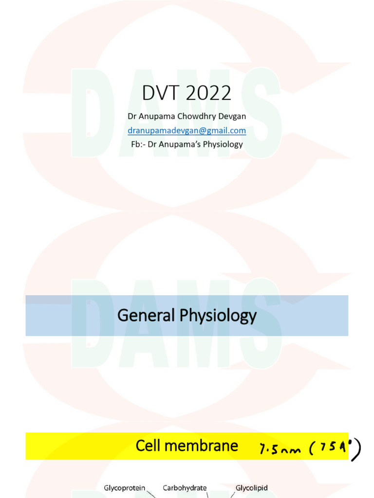 18 Jan Physiology (DR Anupama) DAMS DVT 2022 PDF